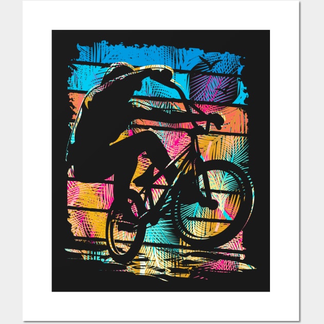 Retro Bmx Apparel - Vintage Bmx Bike Wall Art by BabyYodaSticker